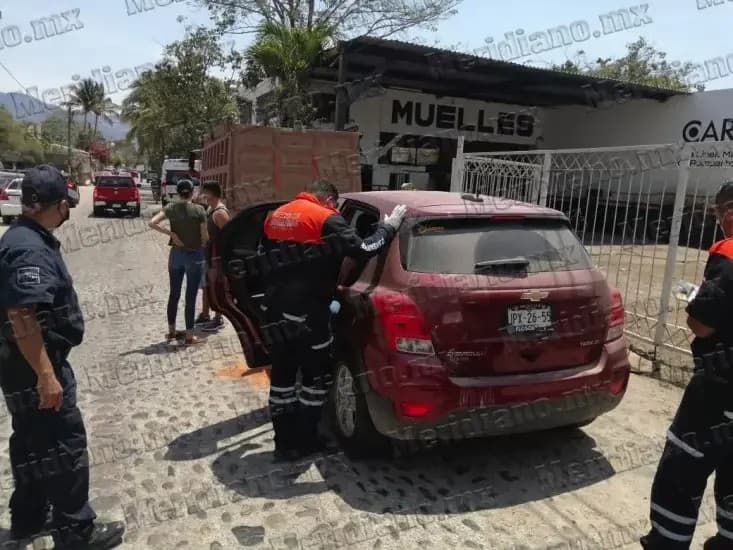 ¡un niño lesionado en  choque por alcance!