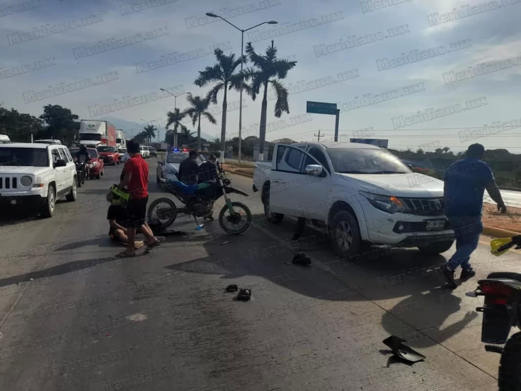 ¡otro accidente de motociclista en bahía!