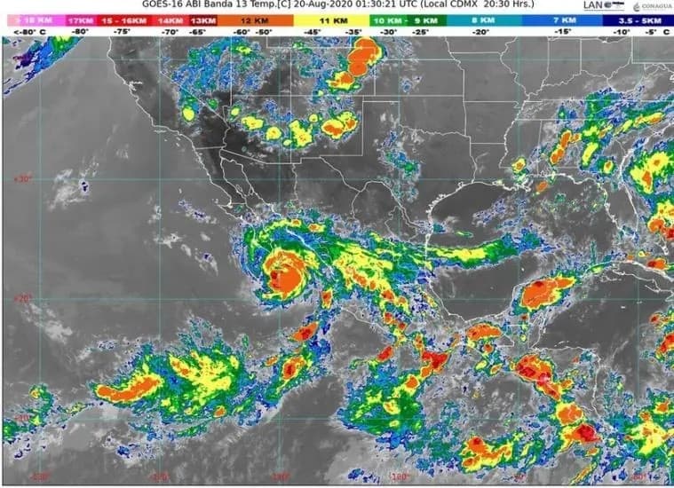 Huracán Genevieve mantendrá lluvias intensas en Nayarit y Sinaloa