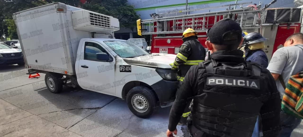 ¡se quemó camioneta!