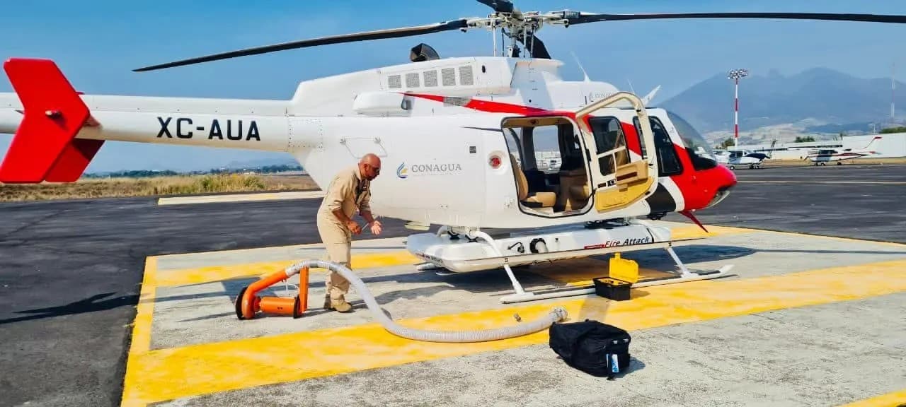 Agradece Navarro Quintero a AMLO por helicóptero para mitigar el incendio del San Juan