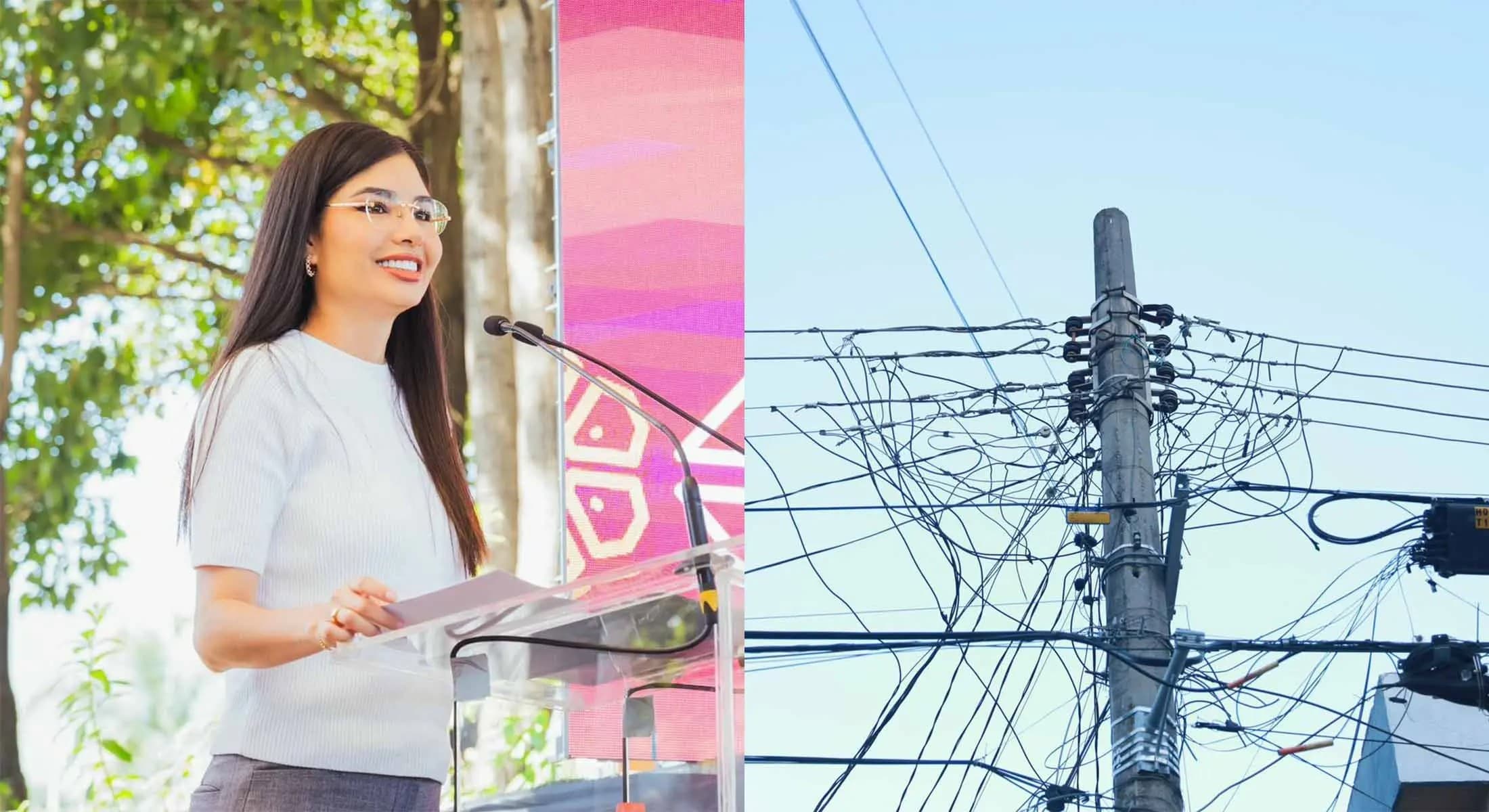 Anuncia Geraldine retiro de cableado obsoleto para mejorar imagen de Tepic