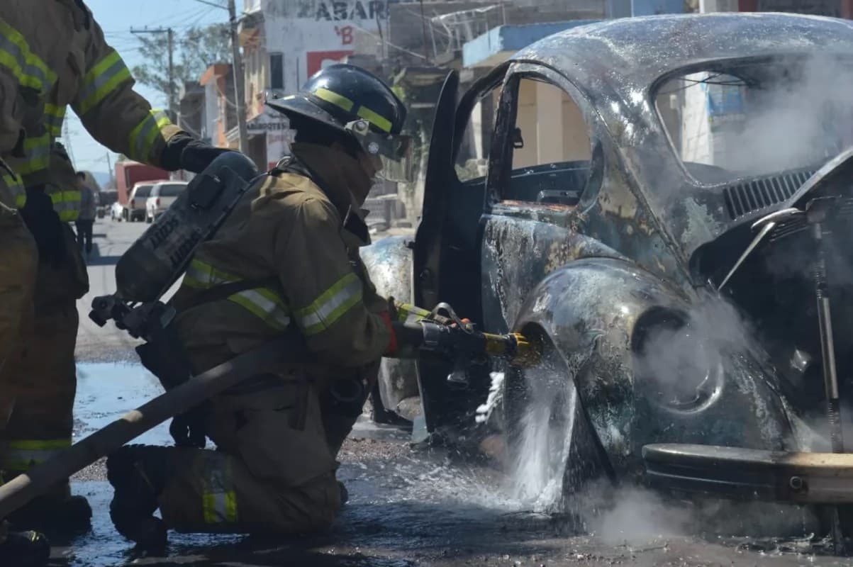 Se incendia bocho en los Sauces