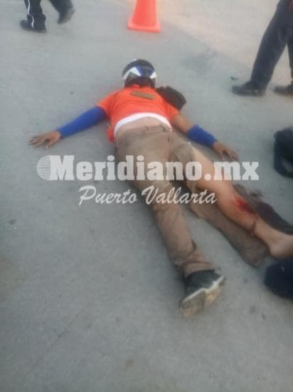 Sobre la carretera 544…  ¡motociclista  fracturado!