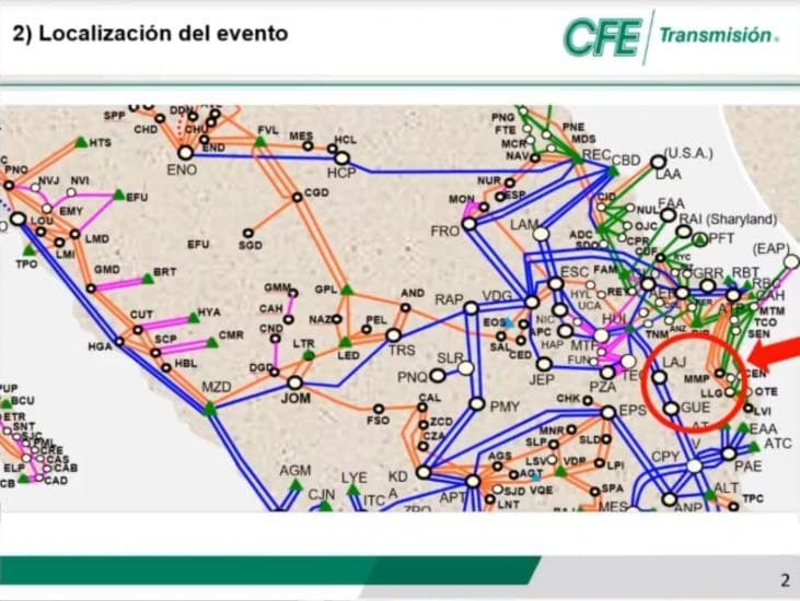 Incendio en líneas de transmisión provocó el apagón: CFE