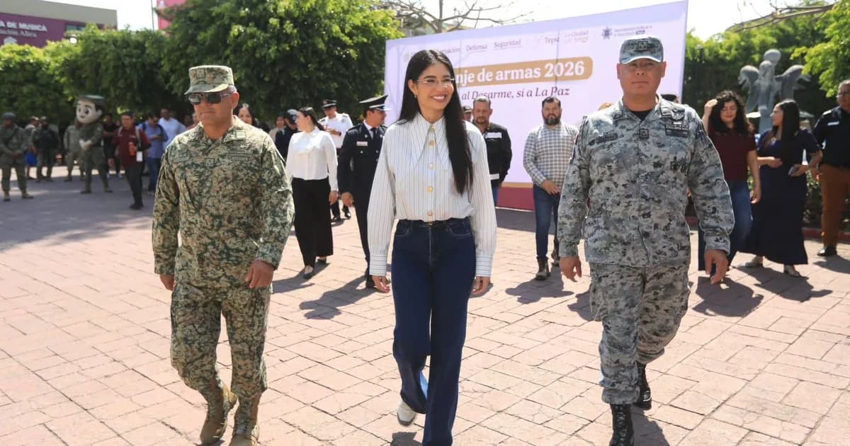 Geraldine Ponce fortalece cultura de paz con campaña de desarme en Tepic