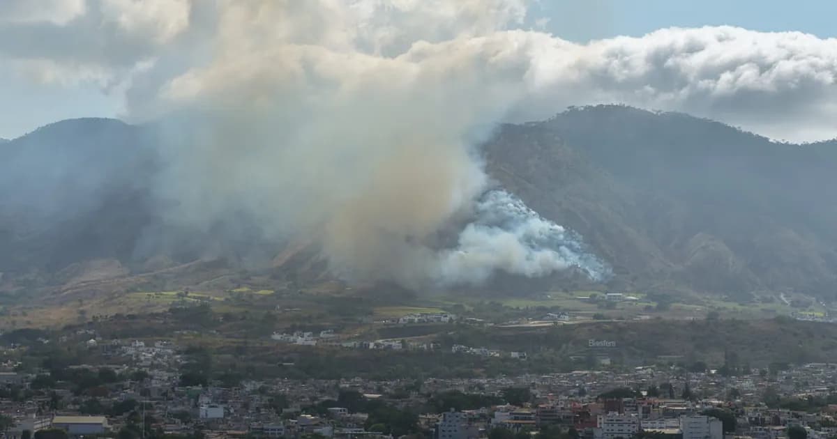 Incendio forestal amenaza el Cerro de San Juan y refuerzan combate en Tepic
