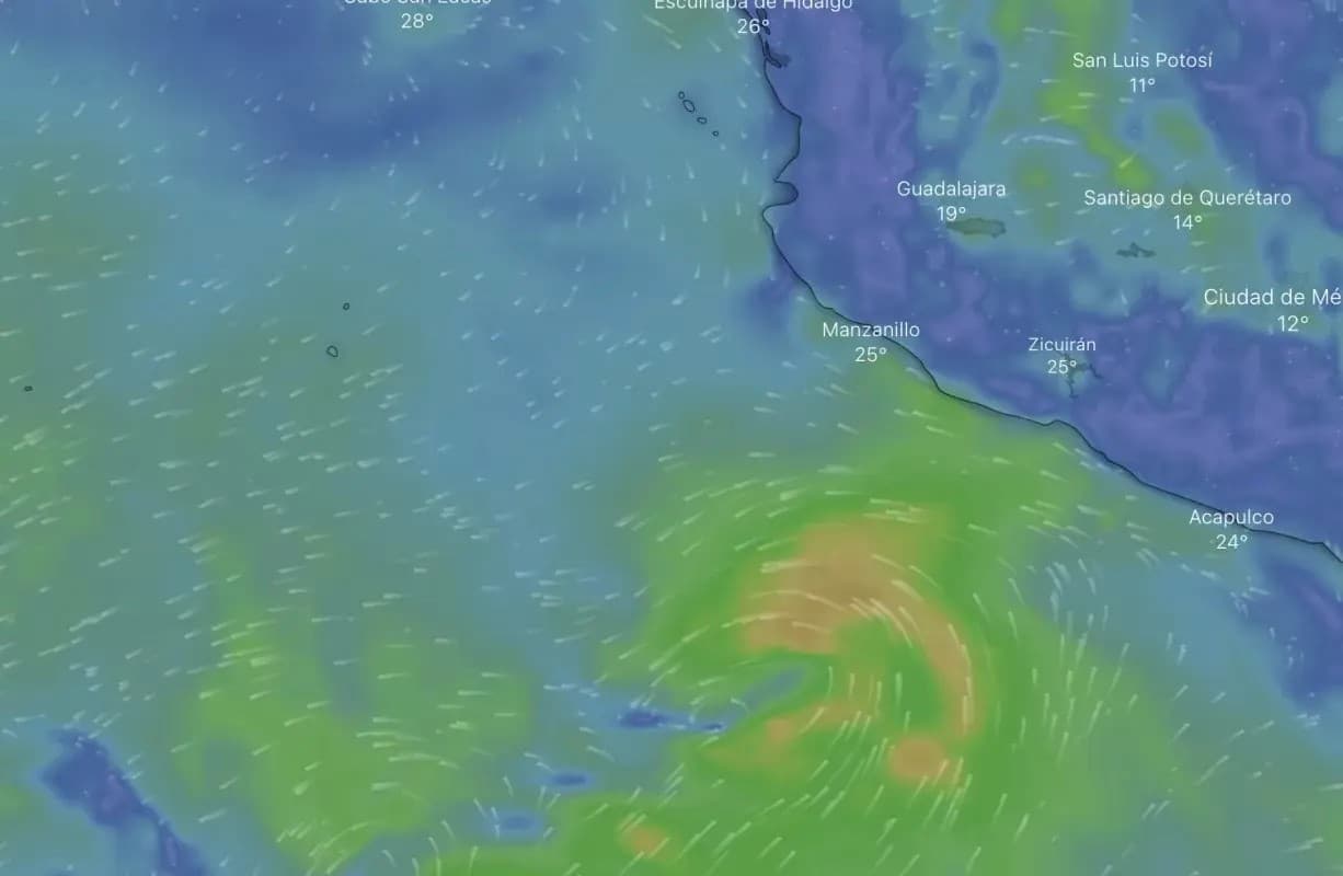 Pasará depresión tropical Orlene cerca de Nayarit