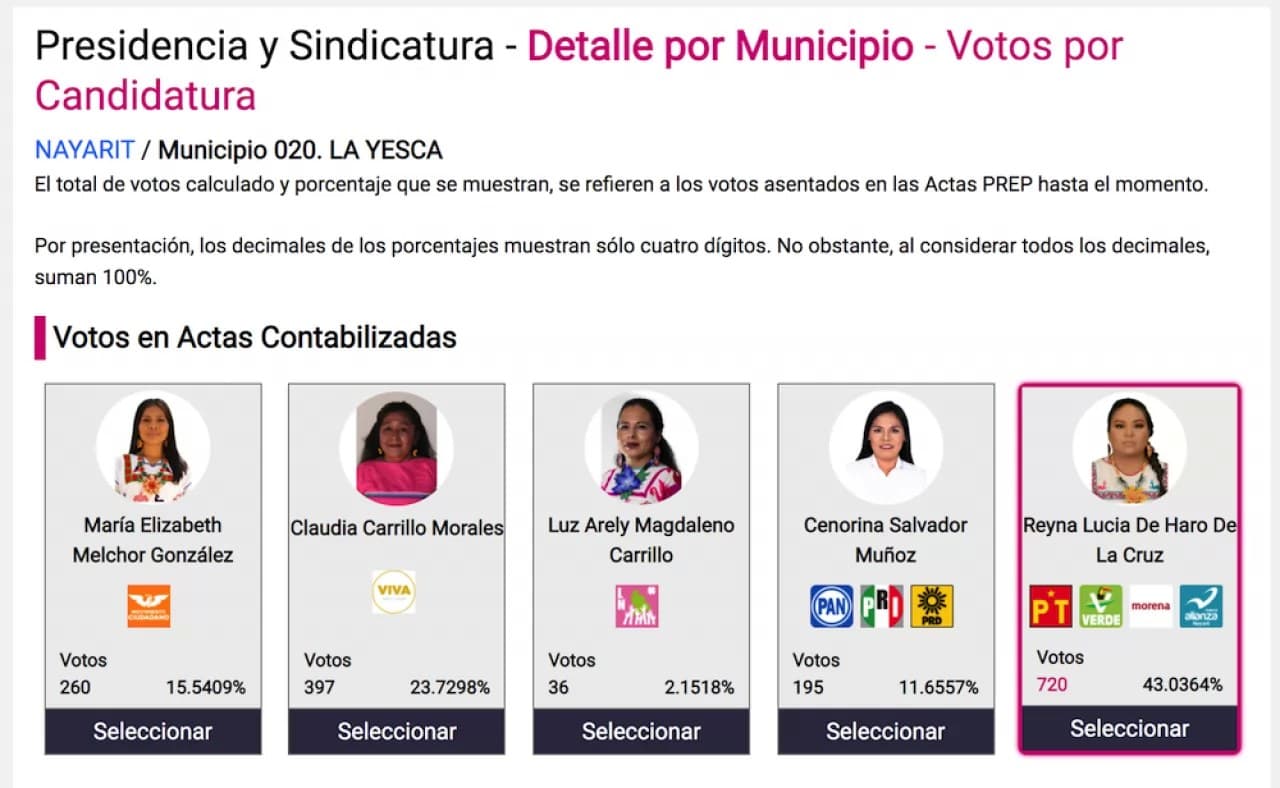 Reyna Lucia de Haro se perfila como virtual alcaldesa de La Yesca