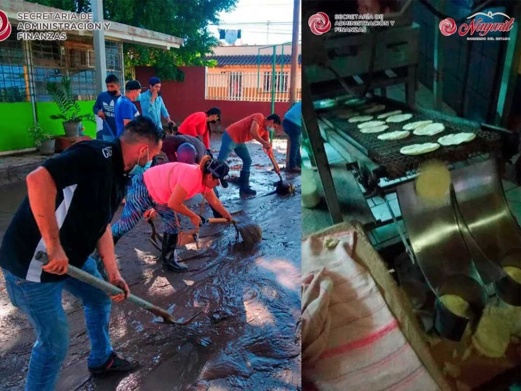 Apoya Gobierno a afectados de Rosamorada; Donan gas y tortillas