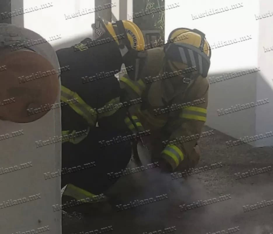 ¡movilizan a bomberos por una fuga de gas!