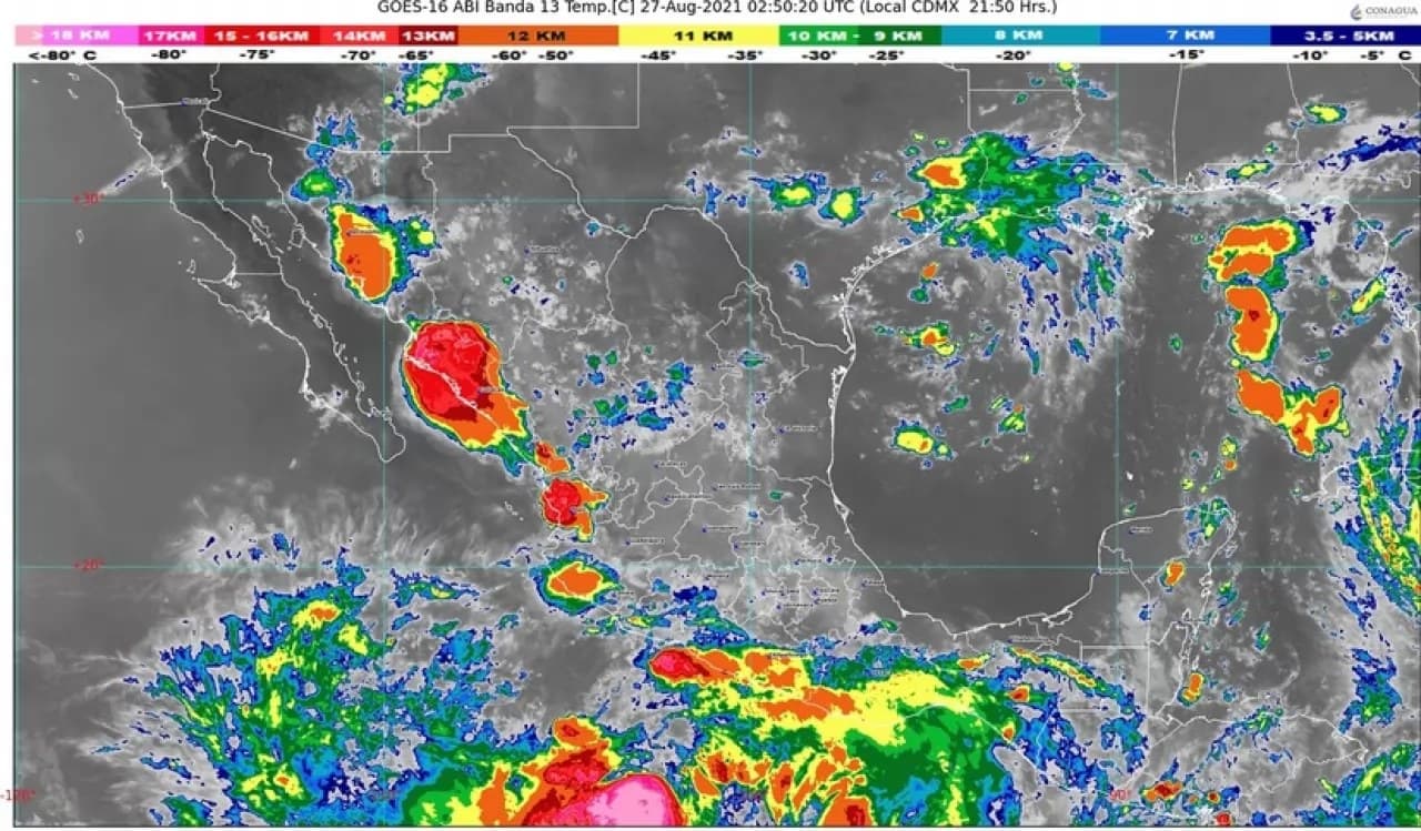 \"Nora\" provocará lluvias muy fuertes en Nayarit y Jalisco