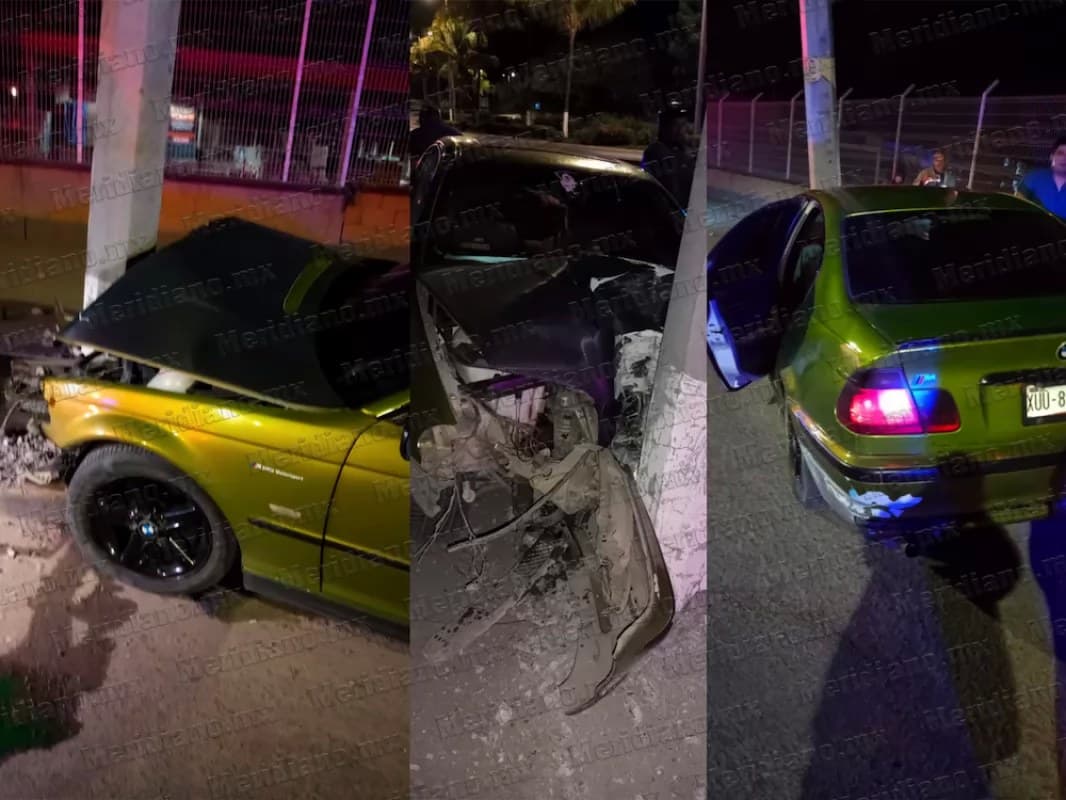 Destrozó su BMW tras choque en Vallarta