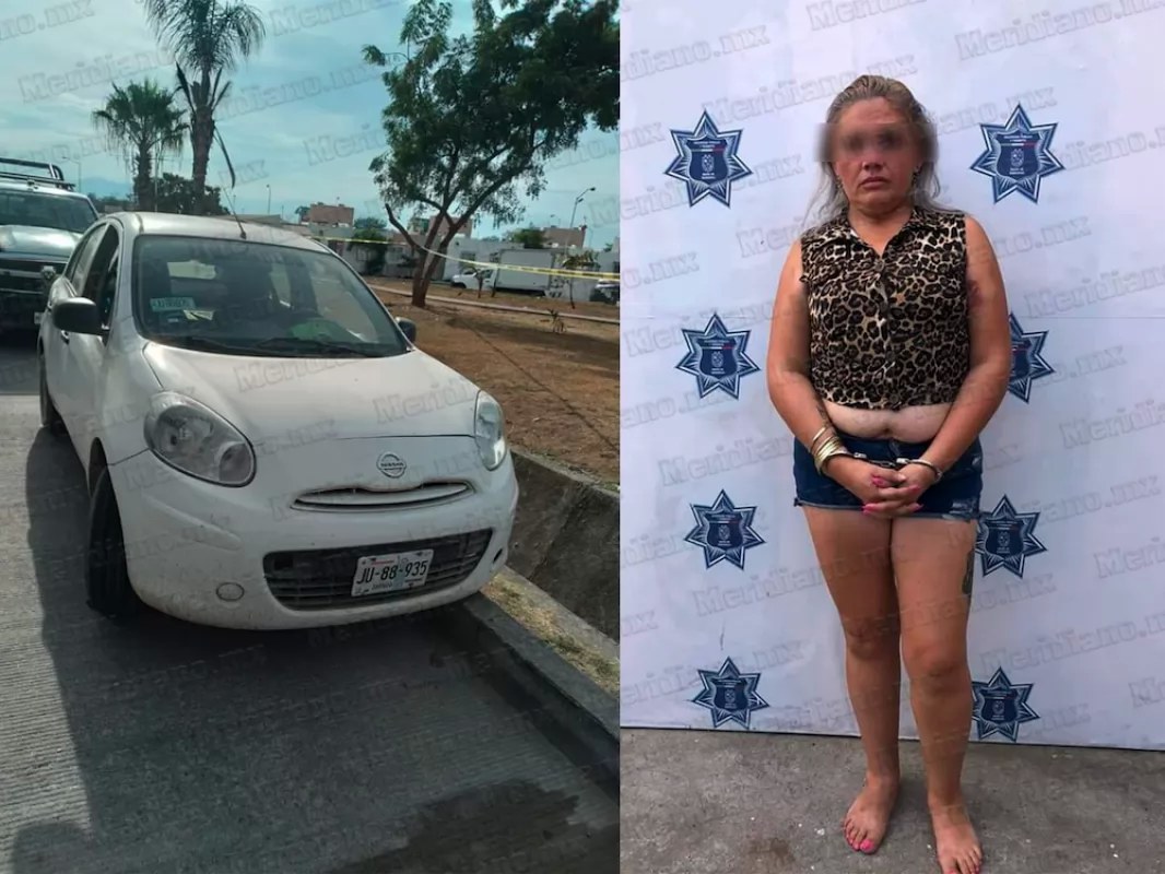 ¡cayó mujer con coche robado!