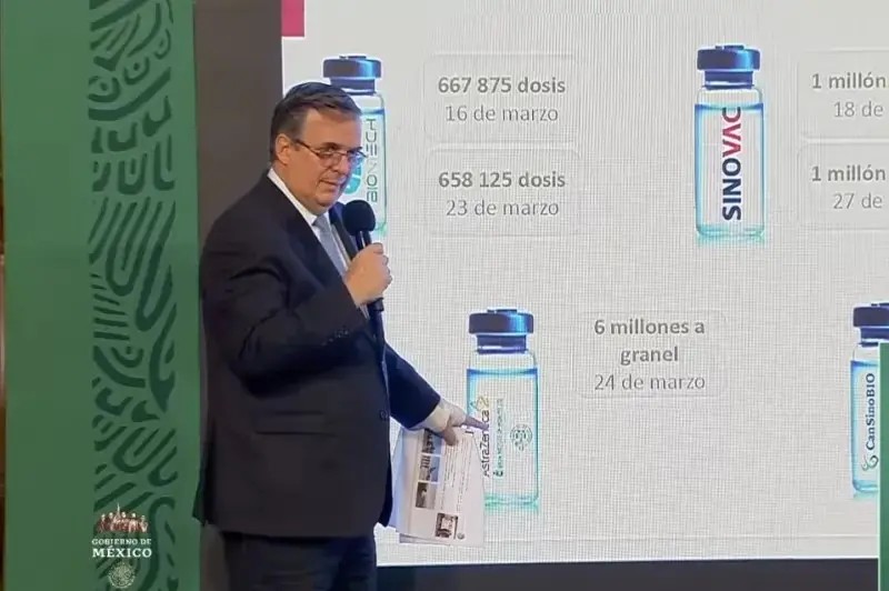 Llegarán a México más de 1,6 millones de vacunas contra Covid-19: SRE