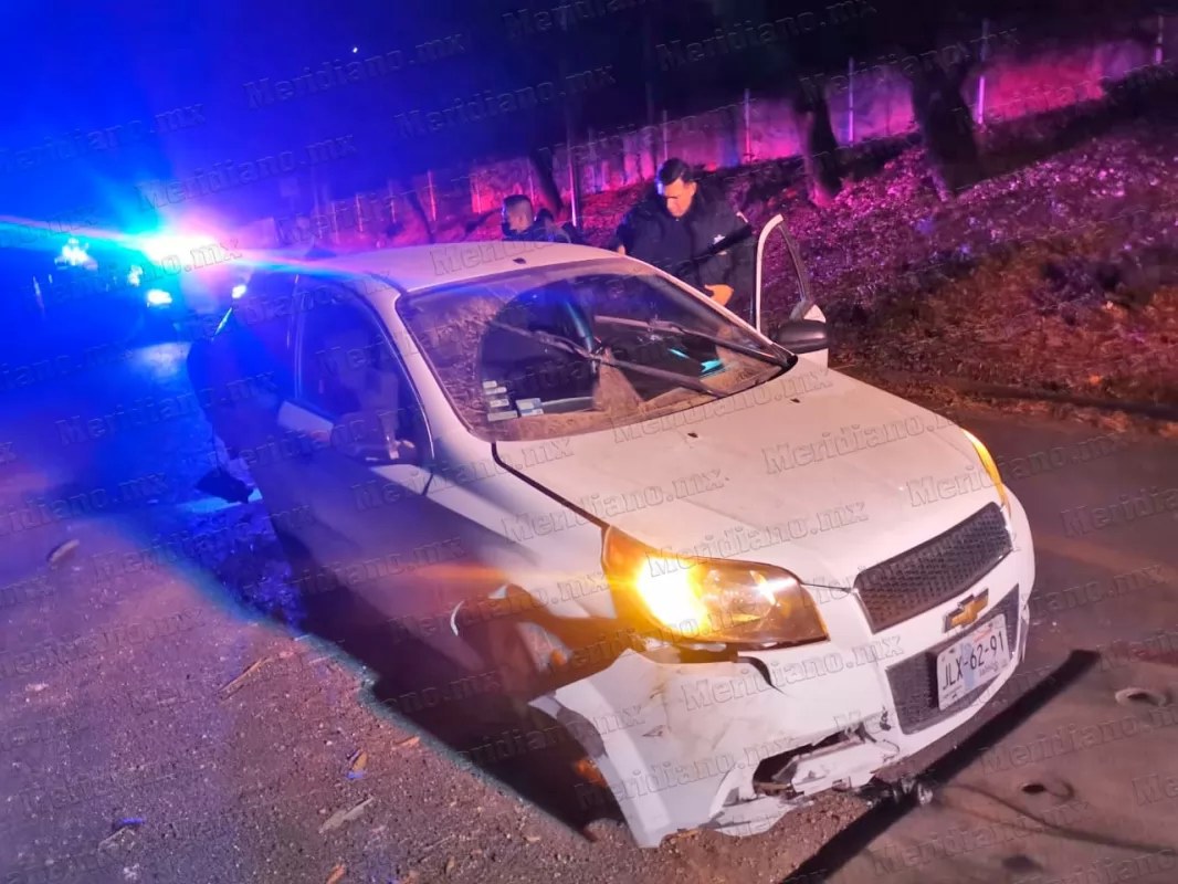 ¡abandonado y volcado en el libramiento!