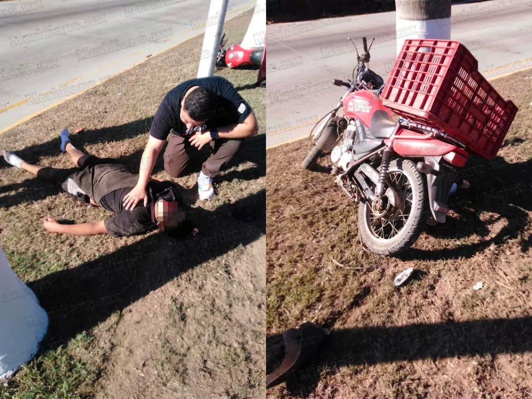 ¡otro moto menor fracturado!