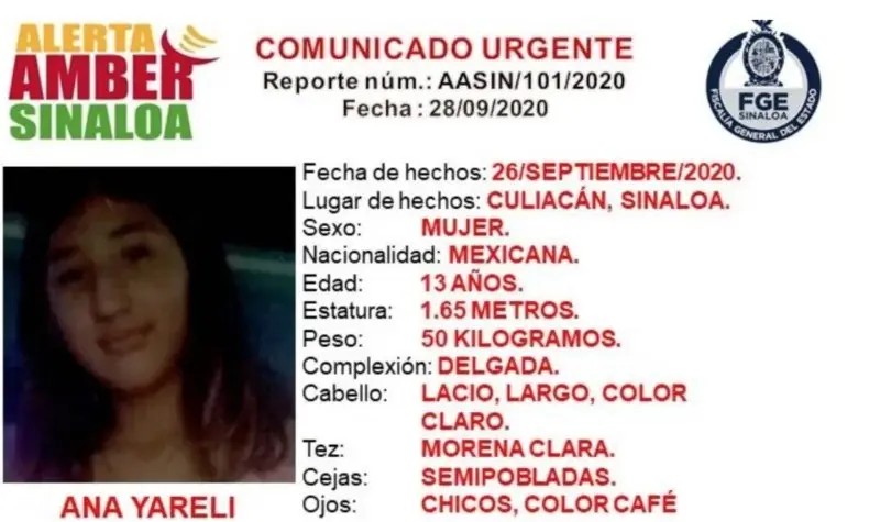 Sinaloa. Desaparece jovencita de 13 años en Culiacán