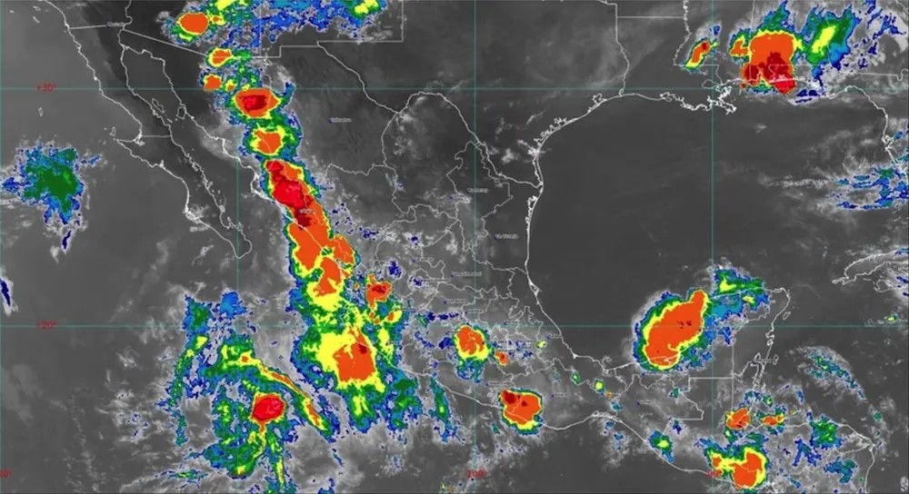 México. Lluvias muy fuertes y granizadas impactarían zonas de Nayarit esta noche