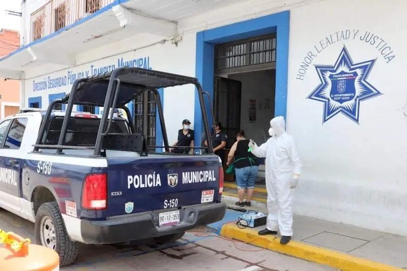 Sanitizan Patrullas de la Dirección de Seguridad Pública de Bahía de Banderas