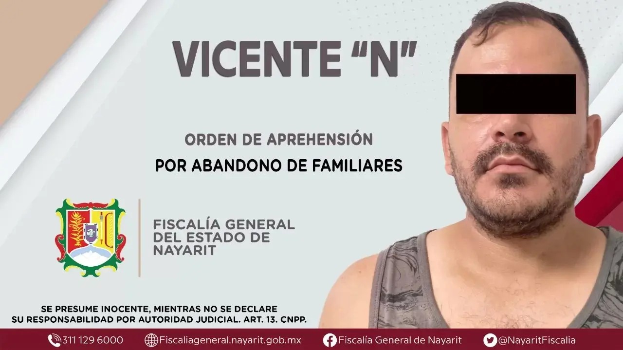 Le ejecutan orden de aprehensión por abandono de familiares