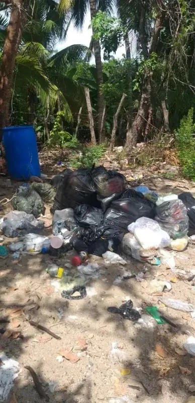 La Peñita de Jaltemba inundada de Basura