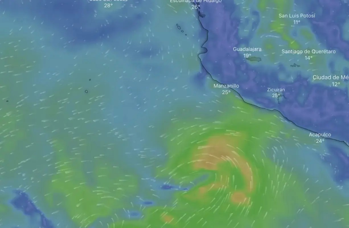 Pasará depresión tropical Orlene cerca de Nayarit