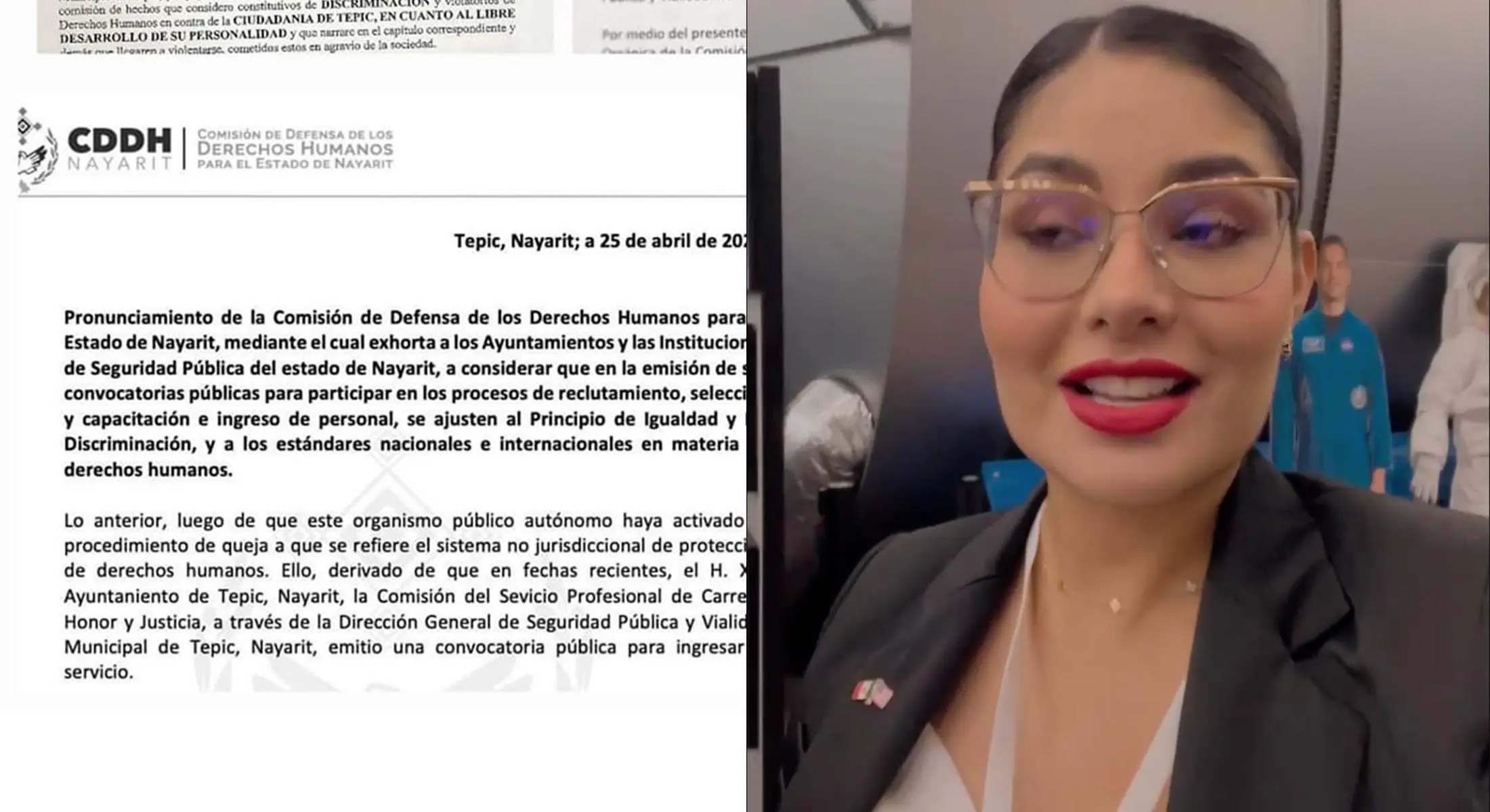 Ordena CDDH a Geraldine Ponce frenar discriminación