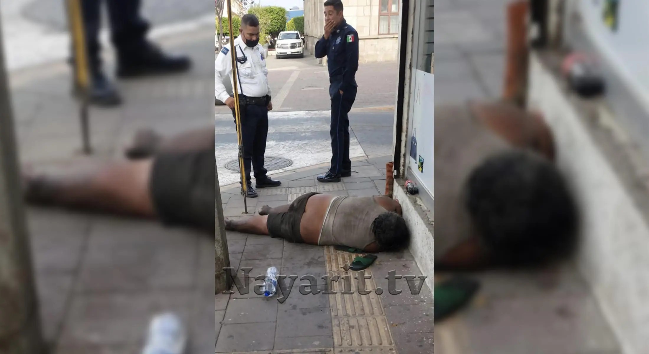 Fallece hombre en calles del centro de Tepic