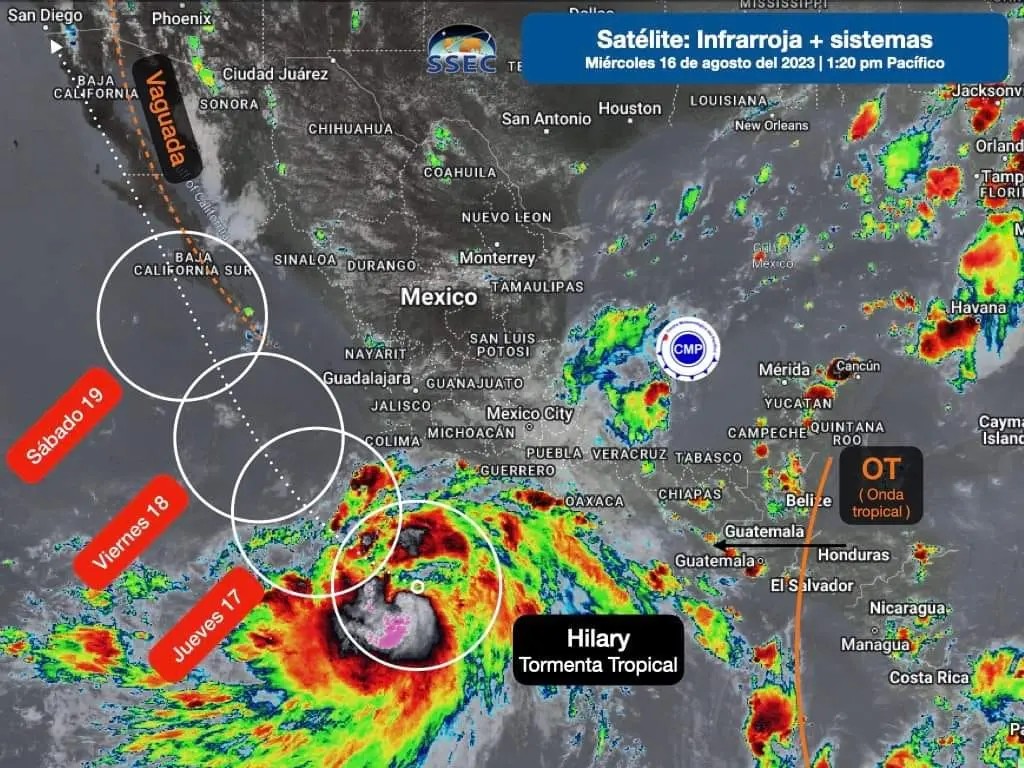 Alerta meteorológica: Tormenta tropical Hilary en ruta para convertirse en huracán