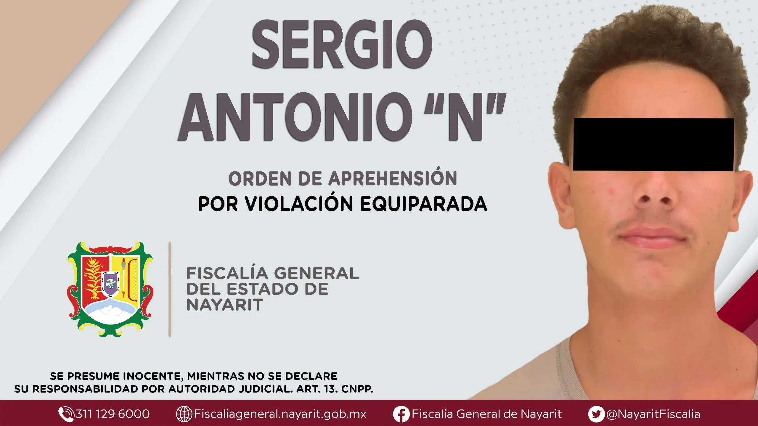 Aprehendido por violación equiparada en agravio de una niña