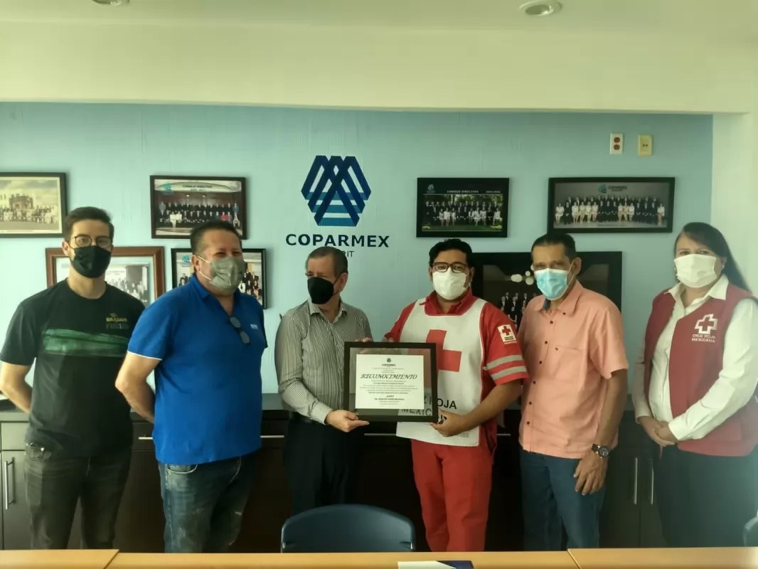 Reconoce Coparmex a la Cruz Roja Nayarit