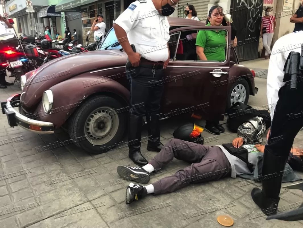 Repartidor de mandaditos voló por los aires