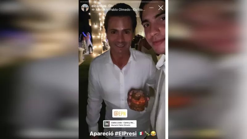 Peña Nieto reaparece en la celebración de una boda en el Caribe