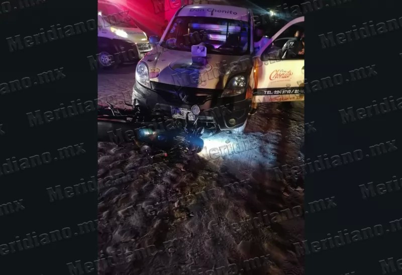 ¡panadero atropelló a joven motociclista!