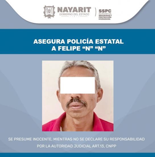 Felipe fue detenido en valle real