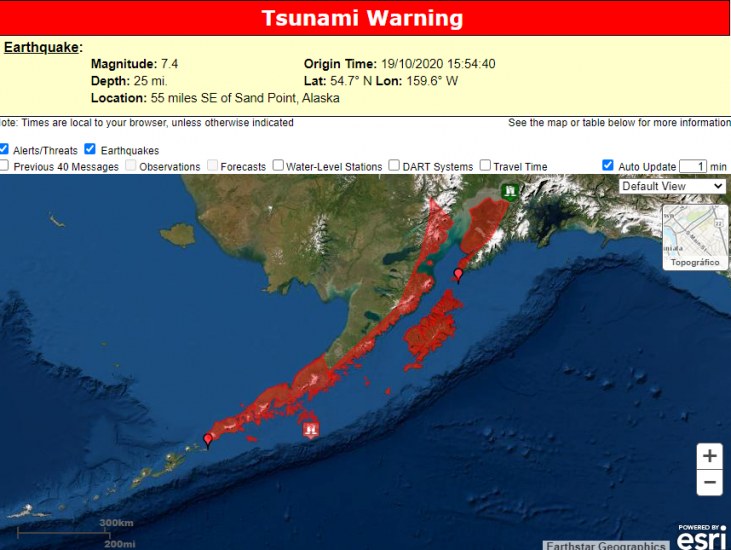 Terremoto sacude a Alaska y emiten alerta de tsunami; México descarta riesgo