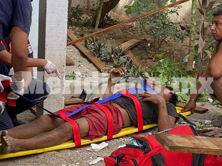 En san esteban… ¡obrero cayó del tercer piso!