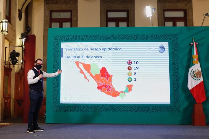 COVID-19. Nayarit se mantiene en semáforo naranja; Ya son 10 Estados en rojo
