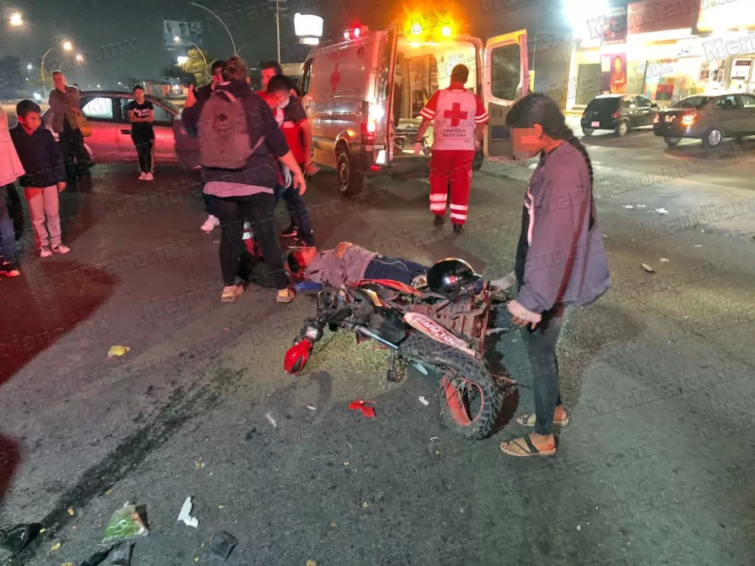 ¡Brutal encontronazo de motos!: Cuatro heridos en la Aguamilpa